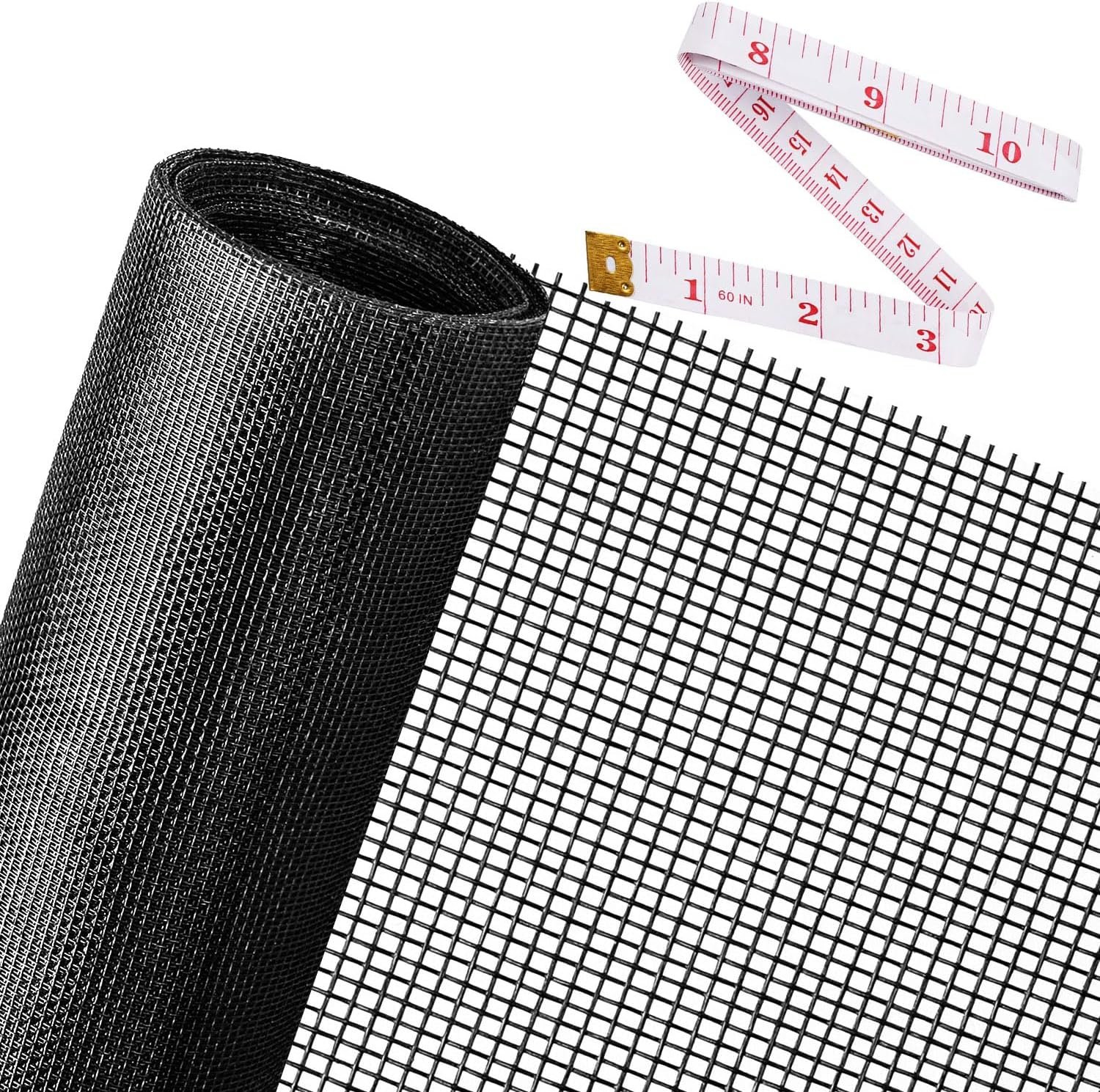 Fiberglass Window Screen Replacement – 48'' X 118'' Mesh, Durable, 75% UV Protection, For Sliding Doors & Windows