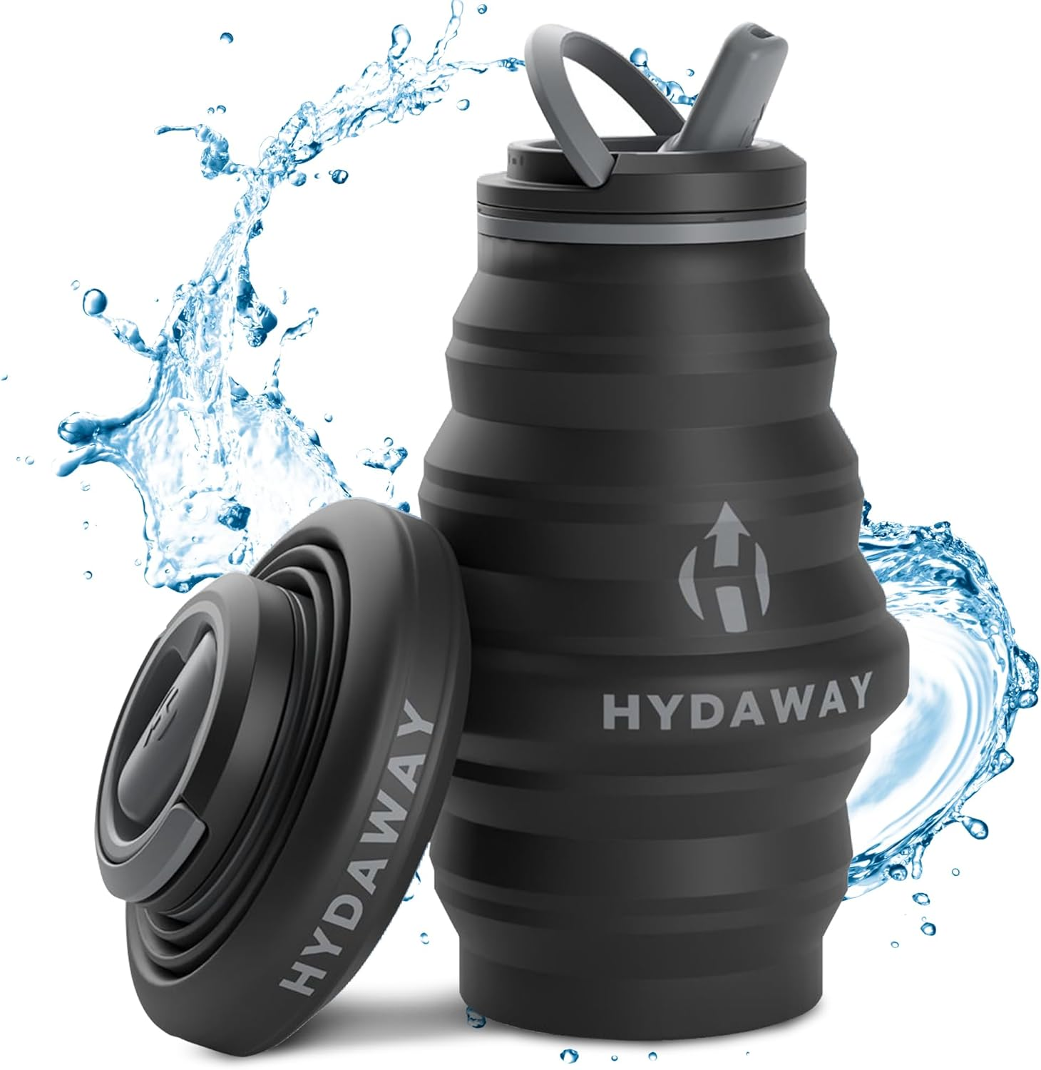 HYDAWAY Collapsible Water Bottle - 17oz I Reusable Water Bottles with Flip To... - Picture 9 of 17