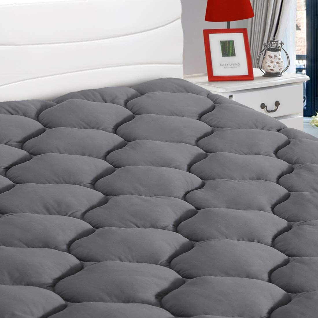 Cooling Mattress Pad Matress Topper Cover Cotton Pillow Top Fitted Deep Pocket