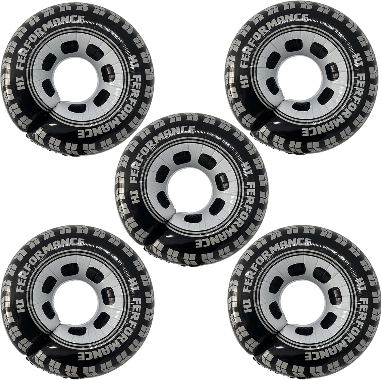 5Pcs 30Inch Wheel Balloons-Race Cars Hot Wheels Birthday Party Decorations Supplies for Men. Cars Theme Birthday Party Decorations.