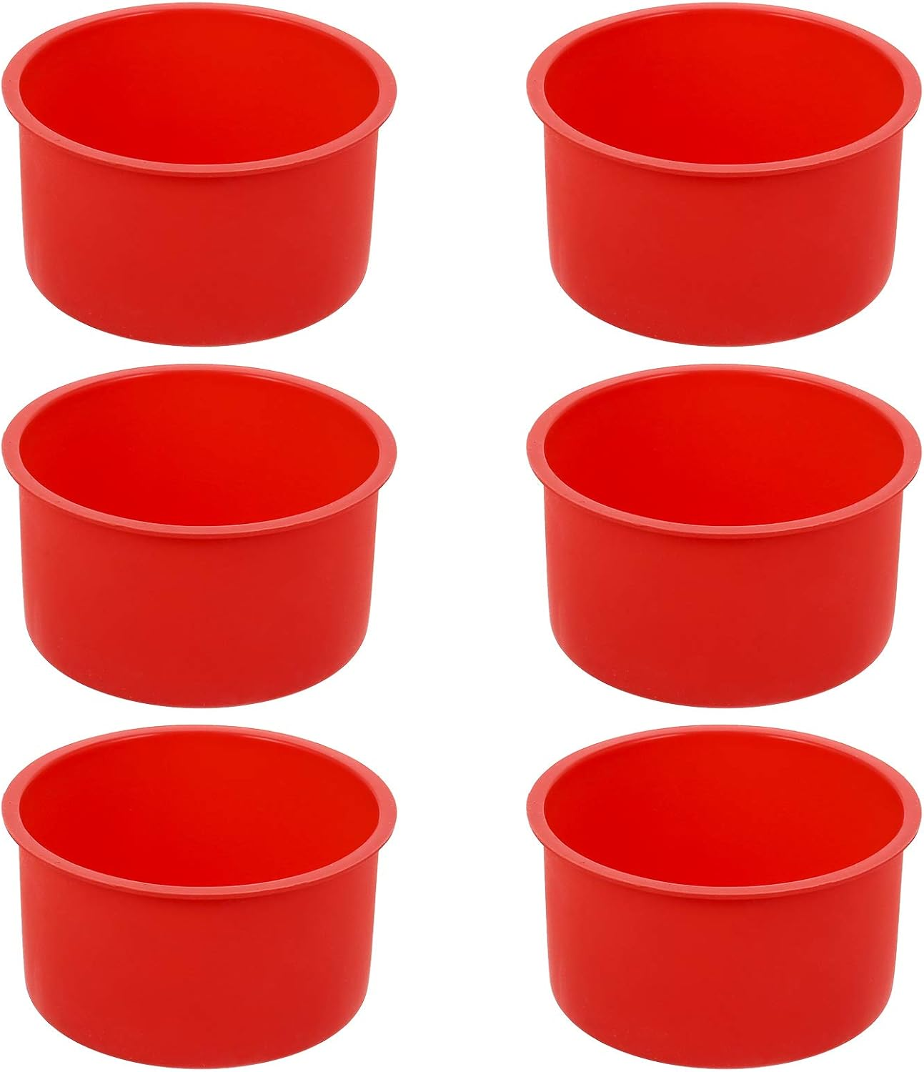 4 Inch Silicone Mini Molds, Round Non-Stick Baking Molds - Reusable Cake Pan