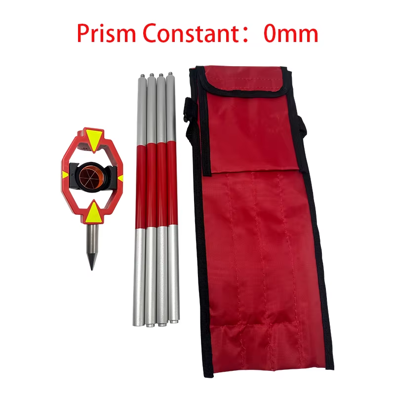 Mini Prism Offset 17.5/-30/0mm Copper Coated With Aluminium Alloy 4 Poles Replacement For Leica GMP111 Total Stations Surveying