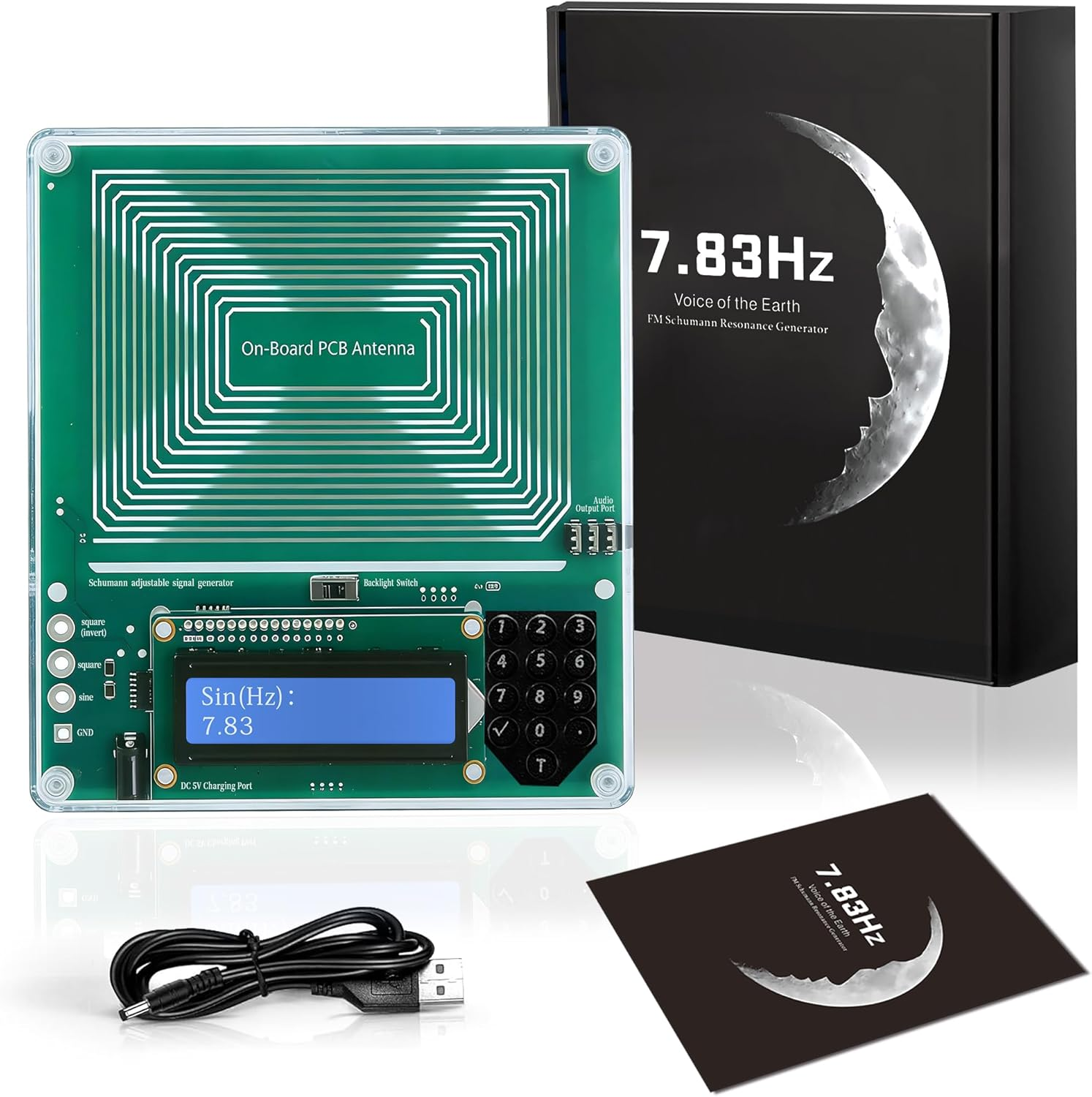 Frequency Generator for Healing | Adjustable Schumann Resonance Generator – 7.83Hz Natural Frequency Device for Deep Sleep, Meditation, Yoga | 0.01Hz–200Khz Sound Therapy Tool