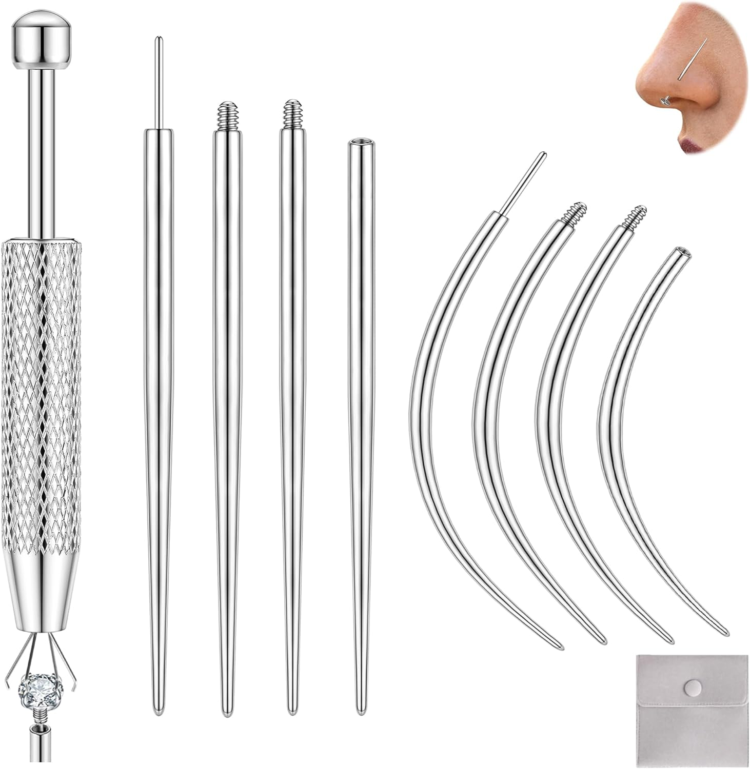 Piercing Taper Insertion Tool Piercing Ball Grabber Tool Kit 14G 16G 18G 20G Bod