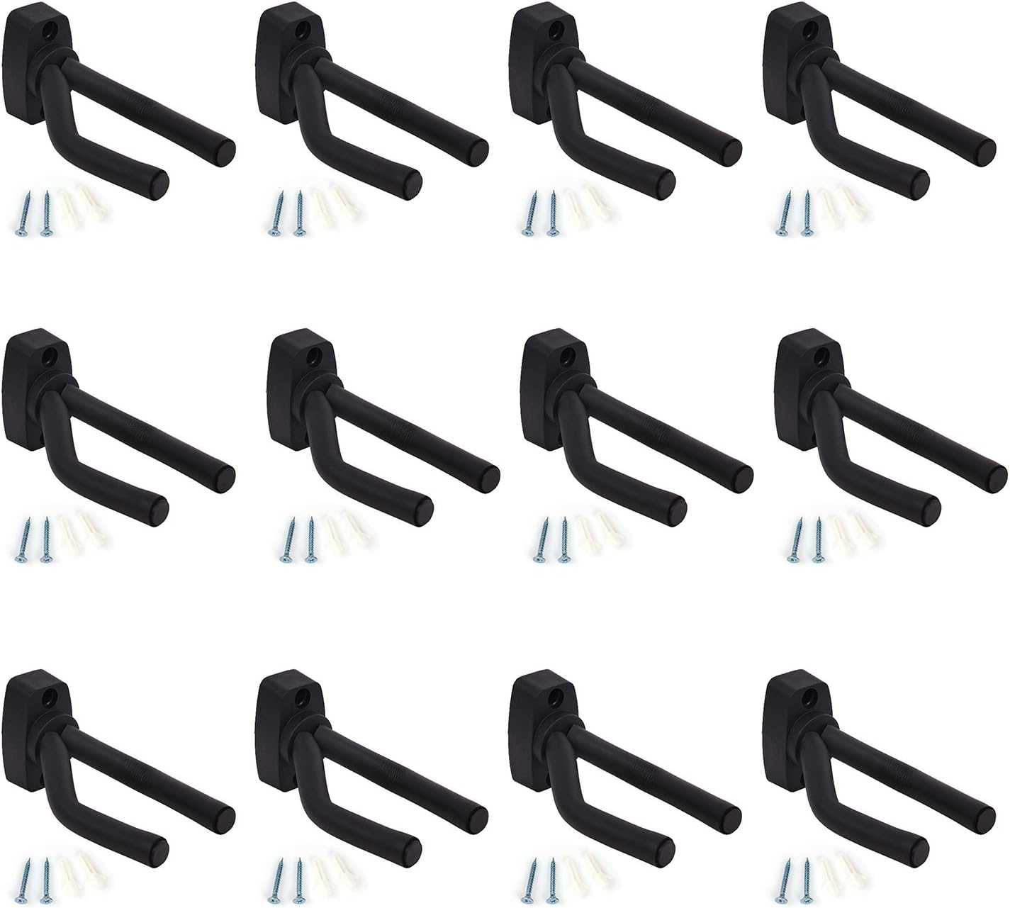 12 Pack Wall Mount Guitar Hangers Hooks Holders