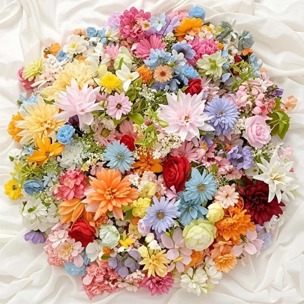20/52Pcs Random Mix Artificial Flowers Silk Fake Flowers for Home  display picture 1