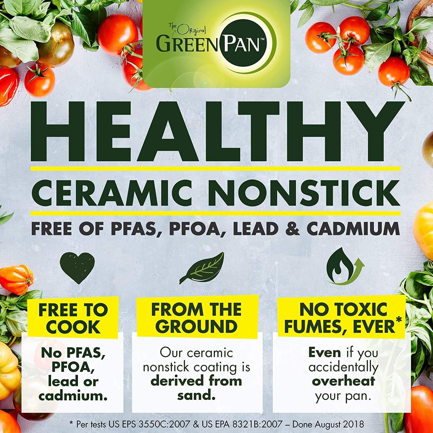 GreenPan Padova Healthy Ceramic Nonstick 10pc Cookware pots and pans Set, Ind... - Picture 7 of 14