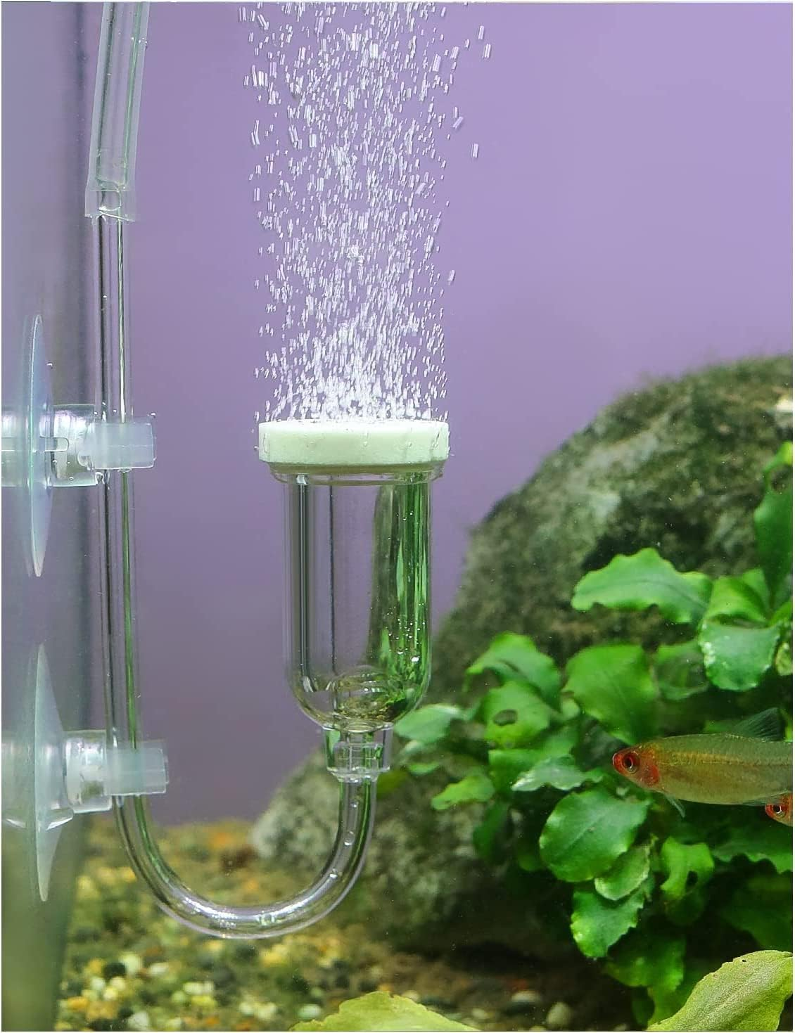 boxtech Aquarium Nano Air Stone, Fish Tank Air Stone Bubble Diffuser with Con... - Picture 2 of 14