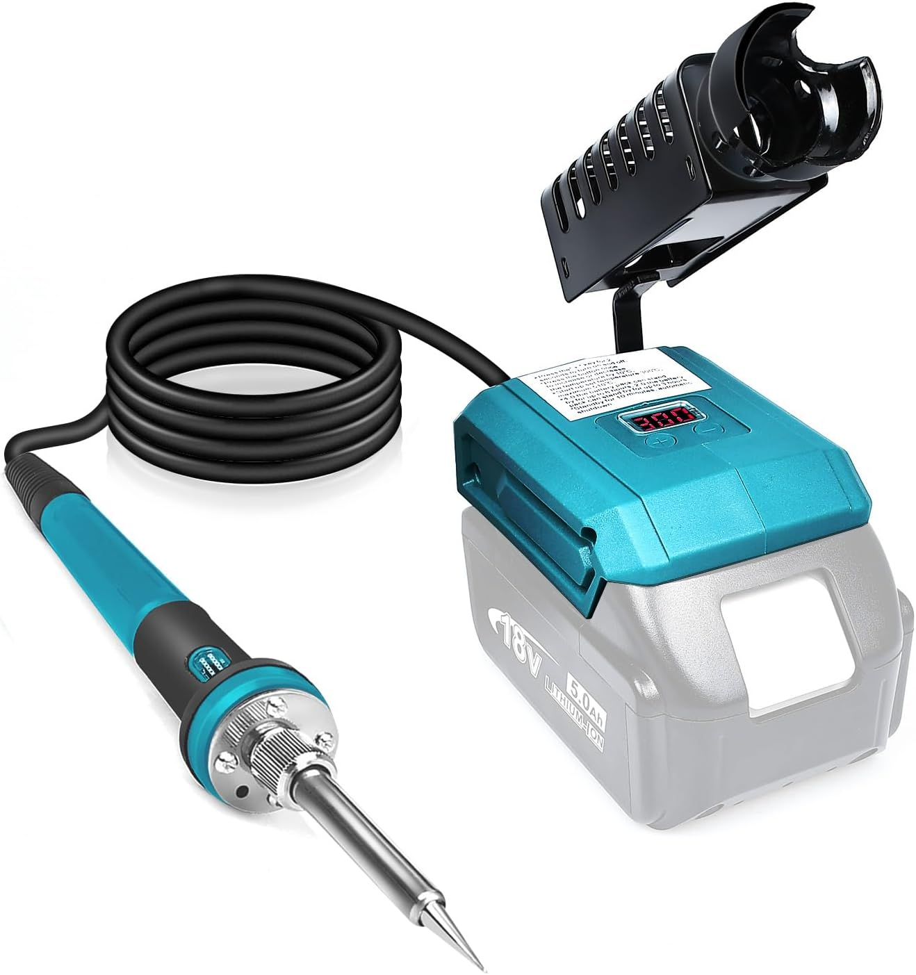 Cordless Soldering Iron Station Tool for Makita18V LXT Battery, Portable Electric 60W Soldering Iron Kit for Makita BL1850, BL1860,BL1830 for DIY, Appliance Repair, Wire Welding(Battery NOT Included)
