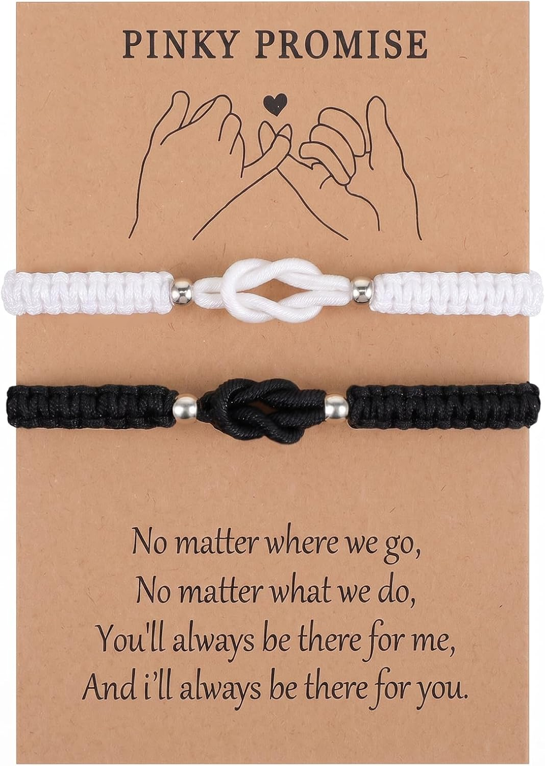 2 Pcs Matching Couple Bracelets, Long Distance Relationship Gifts
