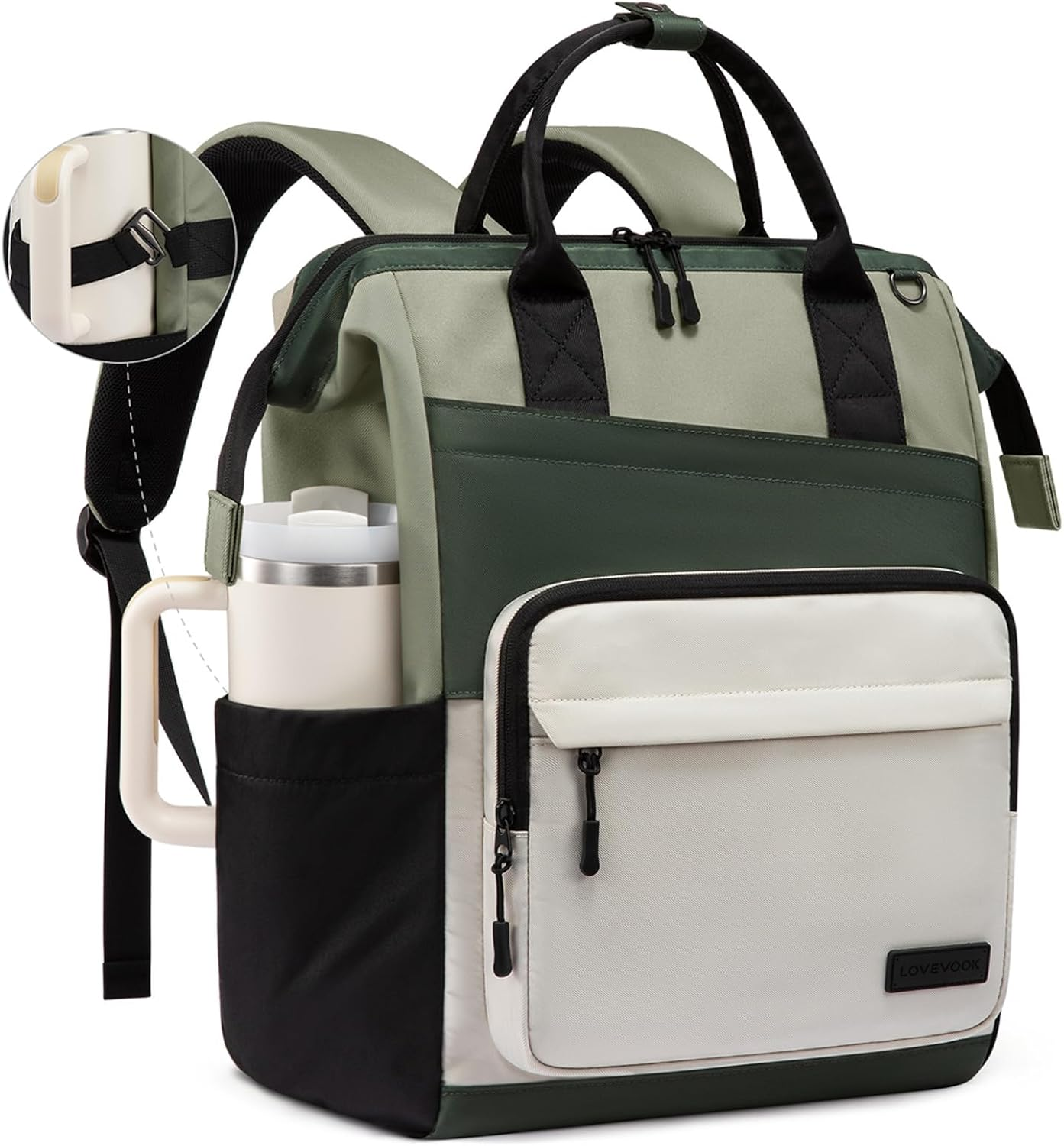 Laptop Backpack for Women, 15.6 Inch Travel Backpack for Work College Business, Water Resistant Teacher Nurse Bag with Large Capacity, School Bookbag Bags Cute Daypack for Woman Girls