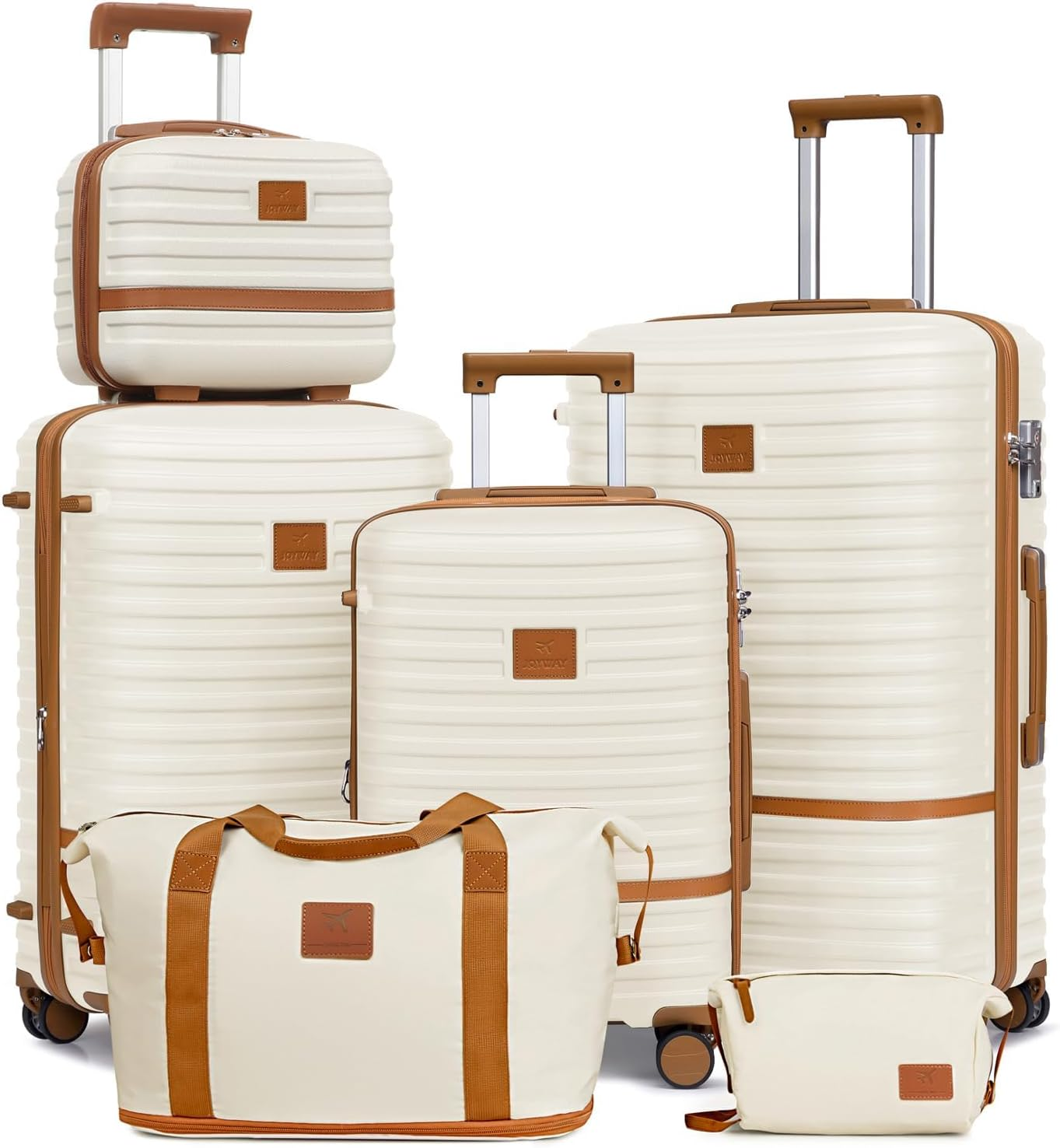 Expandable Luggage Sets 5 Piece, Hard Case Suitcase Set with Spinner Wheels, Hardshell Lightweight Travel Luggage with TSA Lock