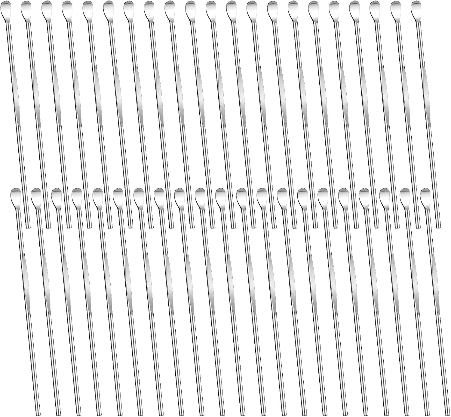 50 Pcs Ear Spoon Metal Ear Cleaner Portable Metal Ear Pick Stainless Steel Ear Spoon Earwax Curette Ear Cleaner Tool for Adult