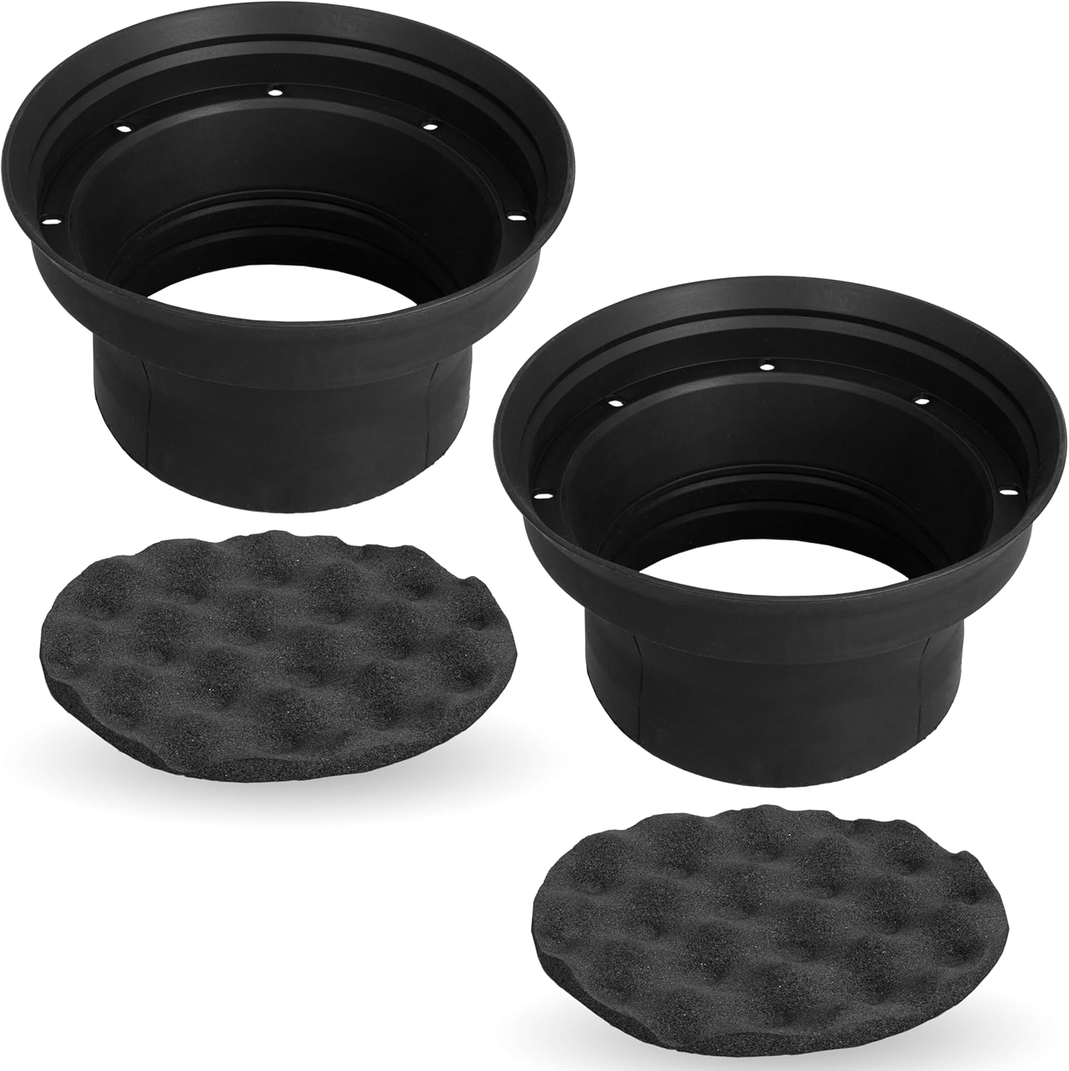 NVX XBAF525 2 Piece Universal 5.25” Silicone Rubber Speaker Baffles with Self