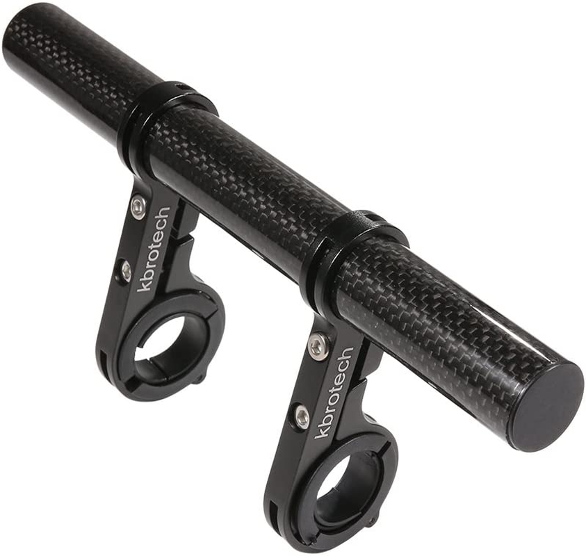 Bike Handlebar Extender Double Handlebar Extension Carbon Fiber Mount Holder with Aluminum Alloy Bracket Space Saver
