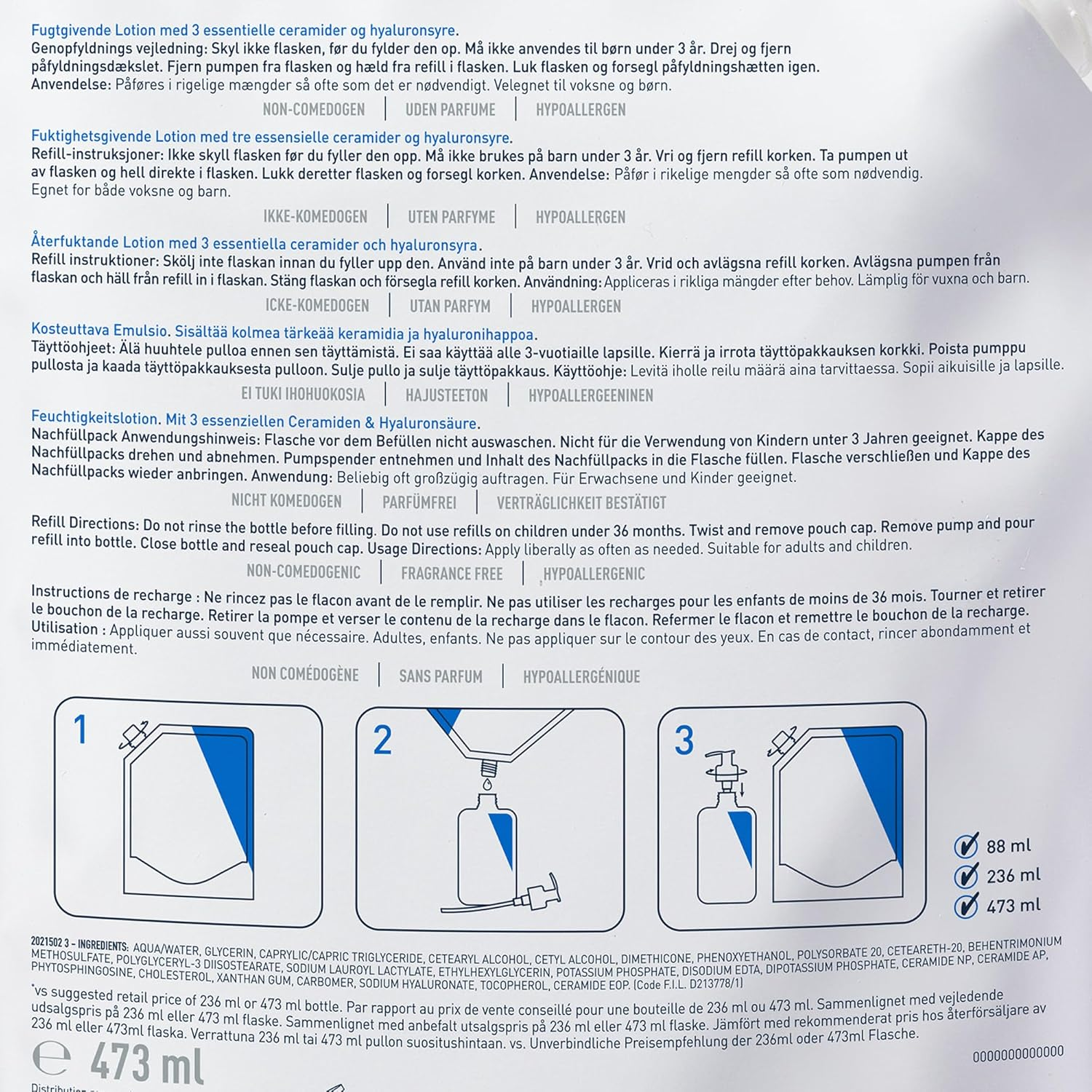 CeraVe Moisturising Lotion Eco-Recharge Refill 473 ml - Picture 9 of 13