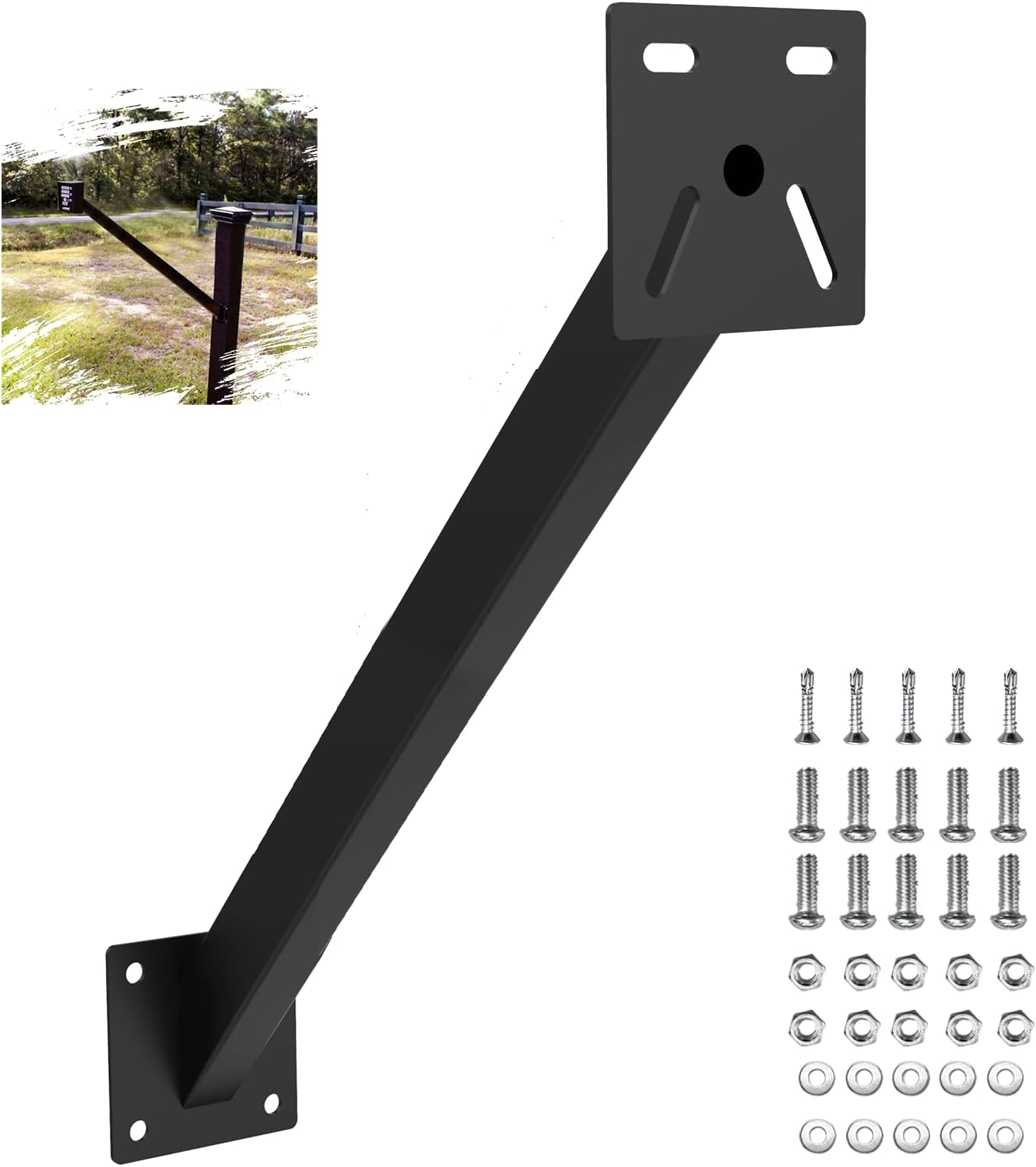 Keypad Mounting Post Bracket Heavy-Duty Universal Pedestal Mount Ghost Controls Gooseneck for Keypads on Automatic Gate Opener Systems, 24