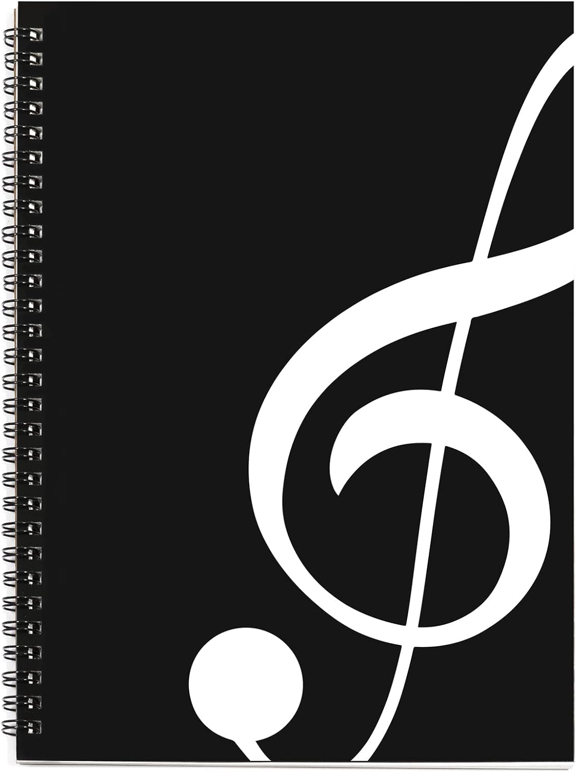 MAXCURY Blank Sheet Music Composition Manuscript Staff Paper Art Music Notebook Black 100 Pages 26X19Cm (Black Music)