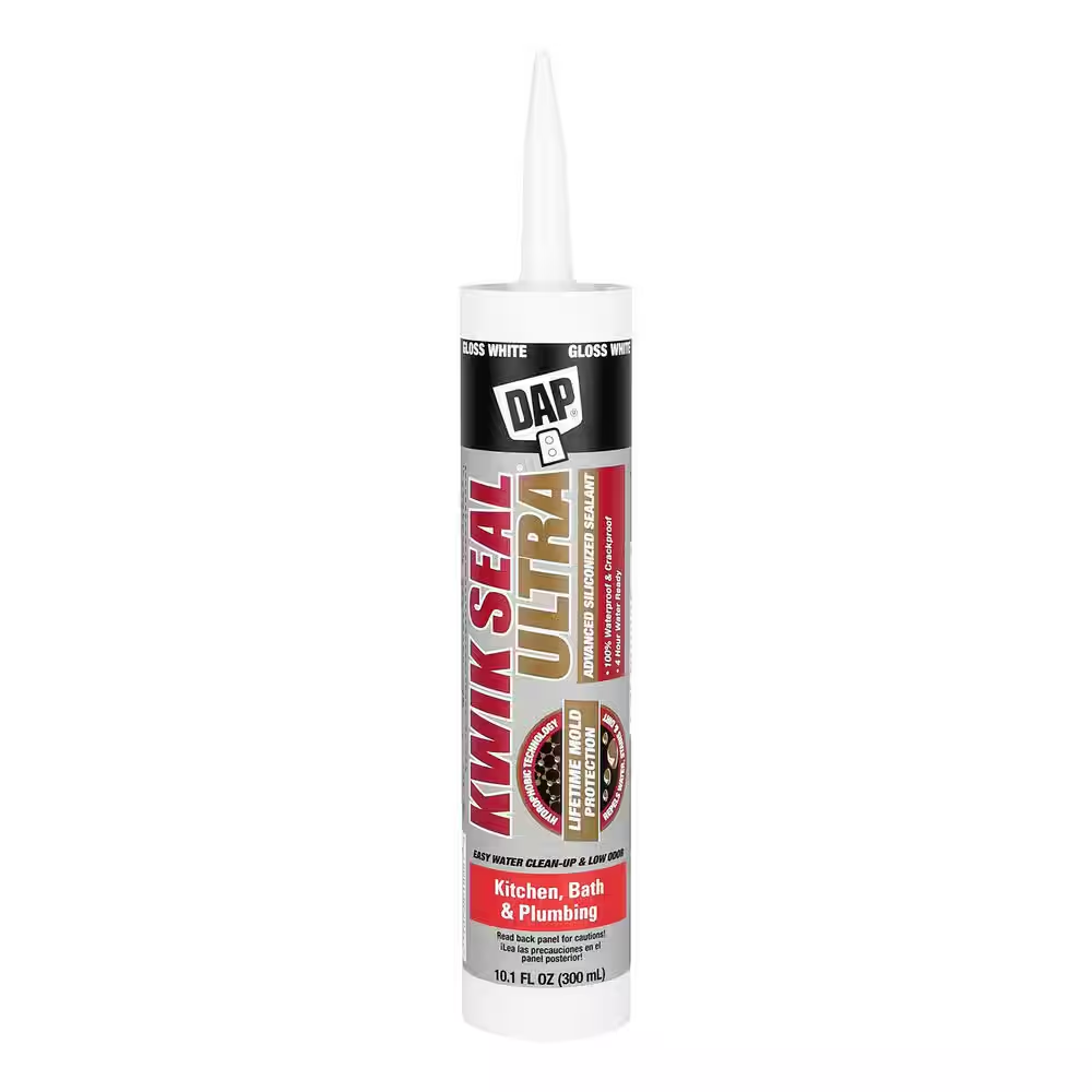 Kwik Seal Ultra 10.1 Oz. White Advanced Siliconized Kitchen and Bath Caulk