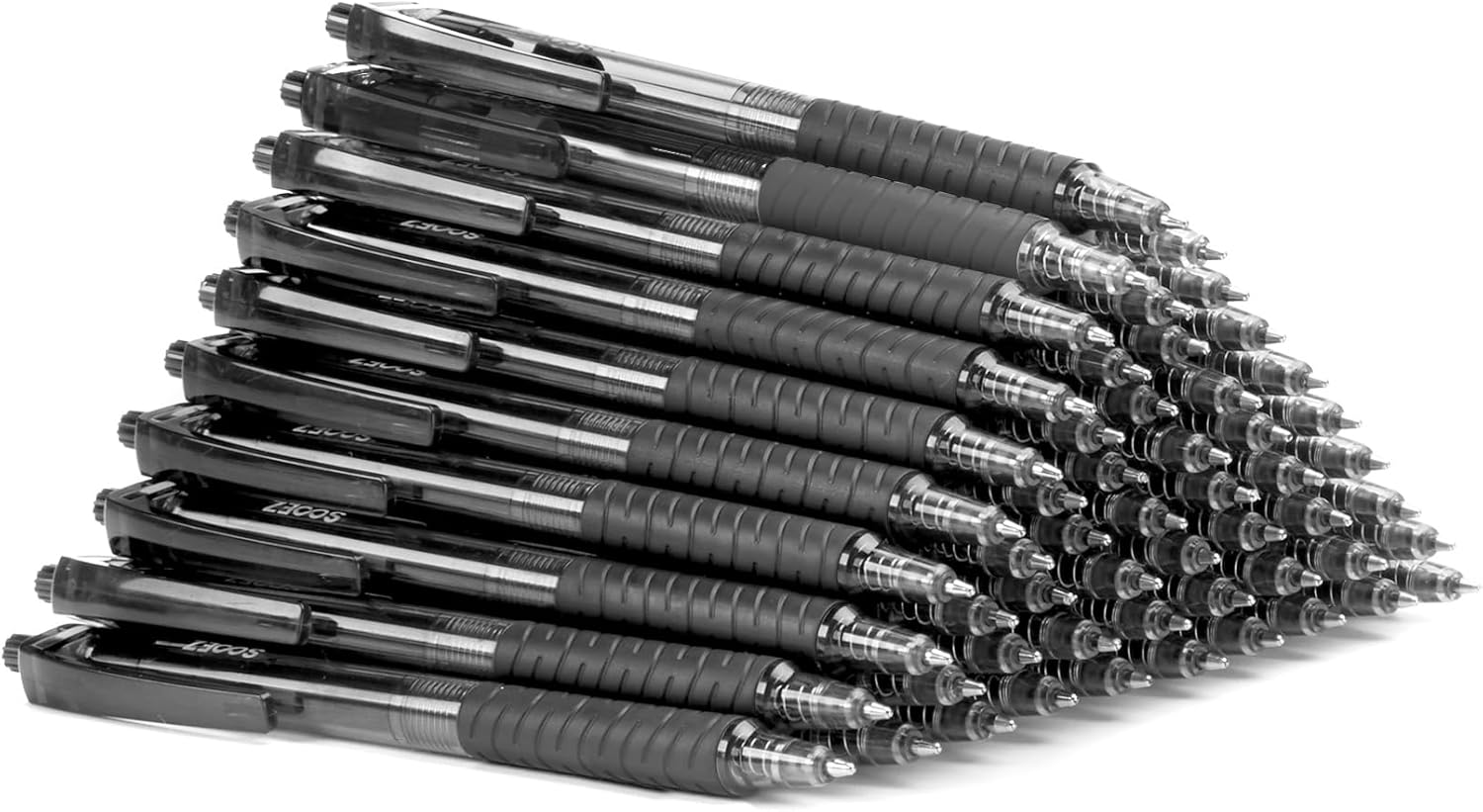 40 Pack Bulk Pens Ballpoint Smooth Writing Pens, Retractable Black Ink Pen, Medi