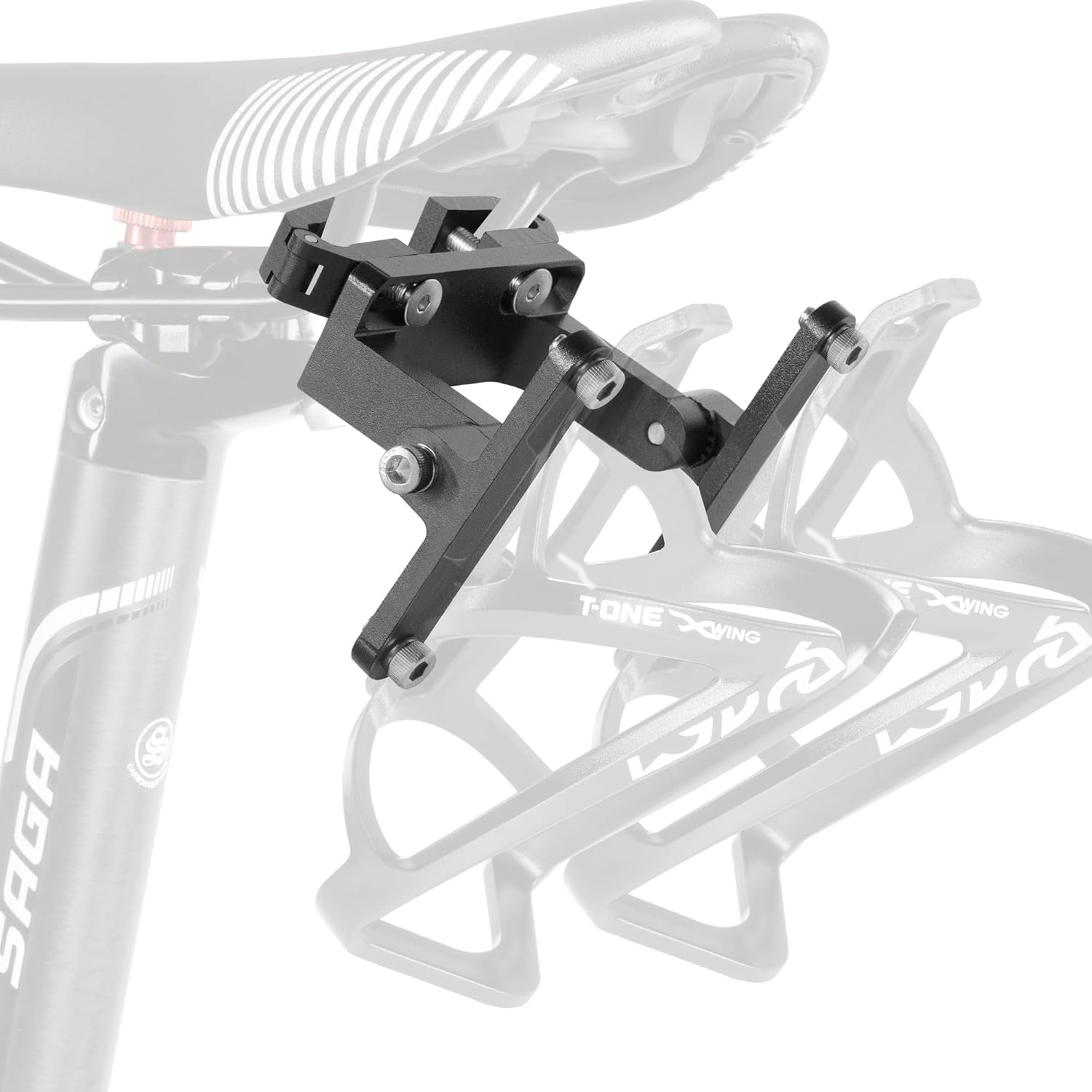 CyclingDeal Bike Bottle Cage Saddle Mount Adapter - MTB Road Bicycle Saddle R... - Picture 9 of 14