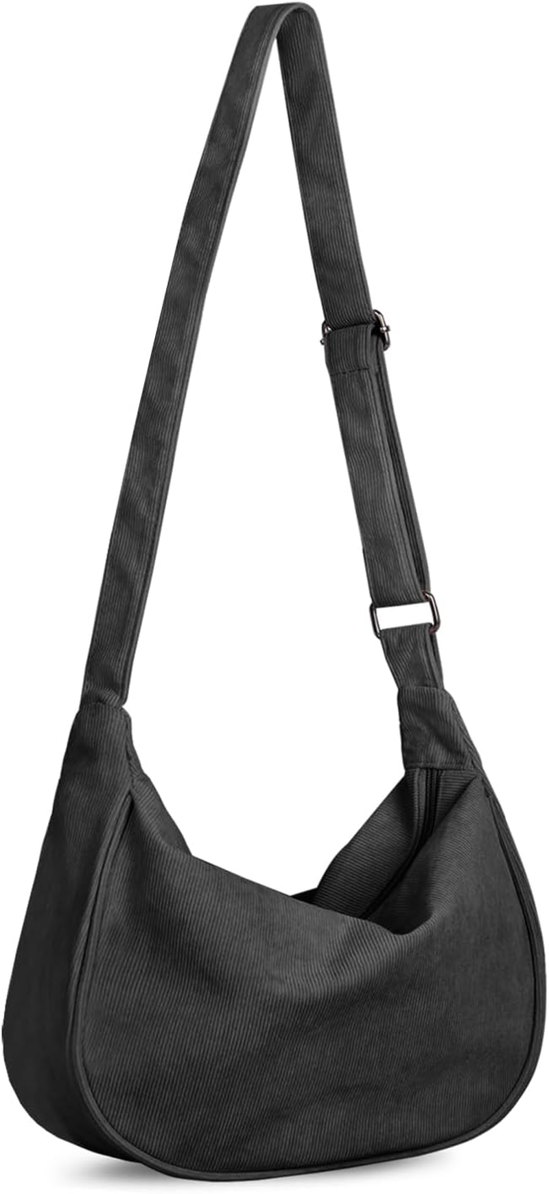 Corduroy Crescent Crossbody Bag for Women Men, Small Sling Hobos Dumpling Bag 