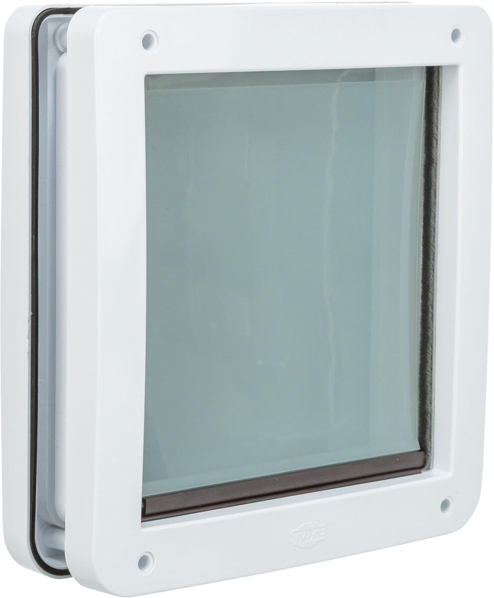 Trixie Pet Products 2-Way Locking Dog Door, Medium to X-Large Dogs, White