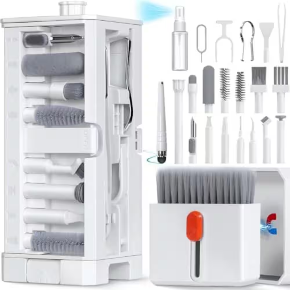 32-In-1 Phone and Electronic Cleaning Kit W/ Charging Port Cleaner, Stylus Pen, SIM Tool, Keyboard Brush, Speaker Brush