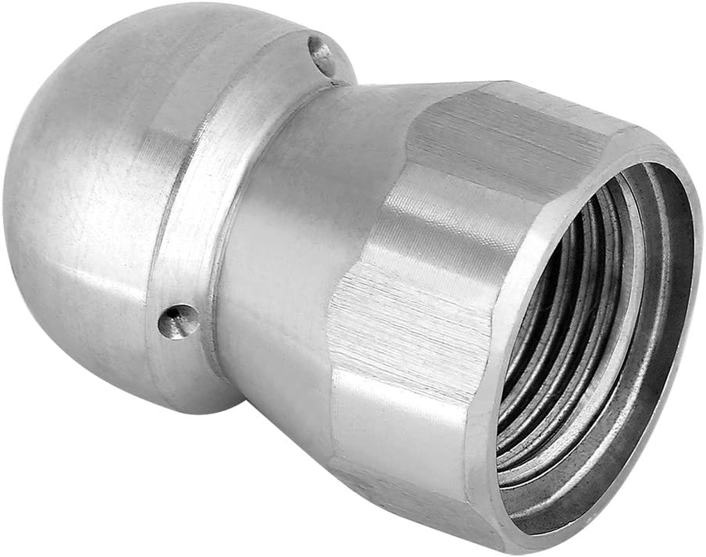 Sewer Jetter Nozzle Kit W/Hydro Jet, Random Flow & Button Sealing for Drain 