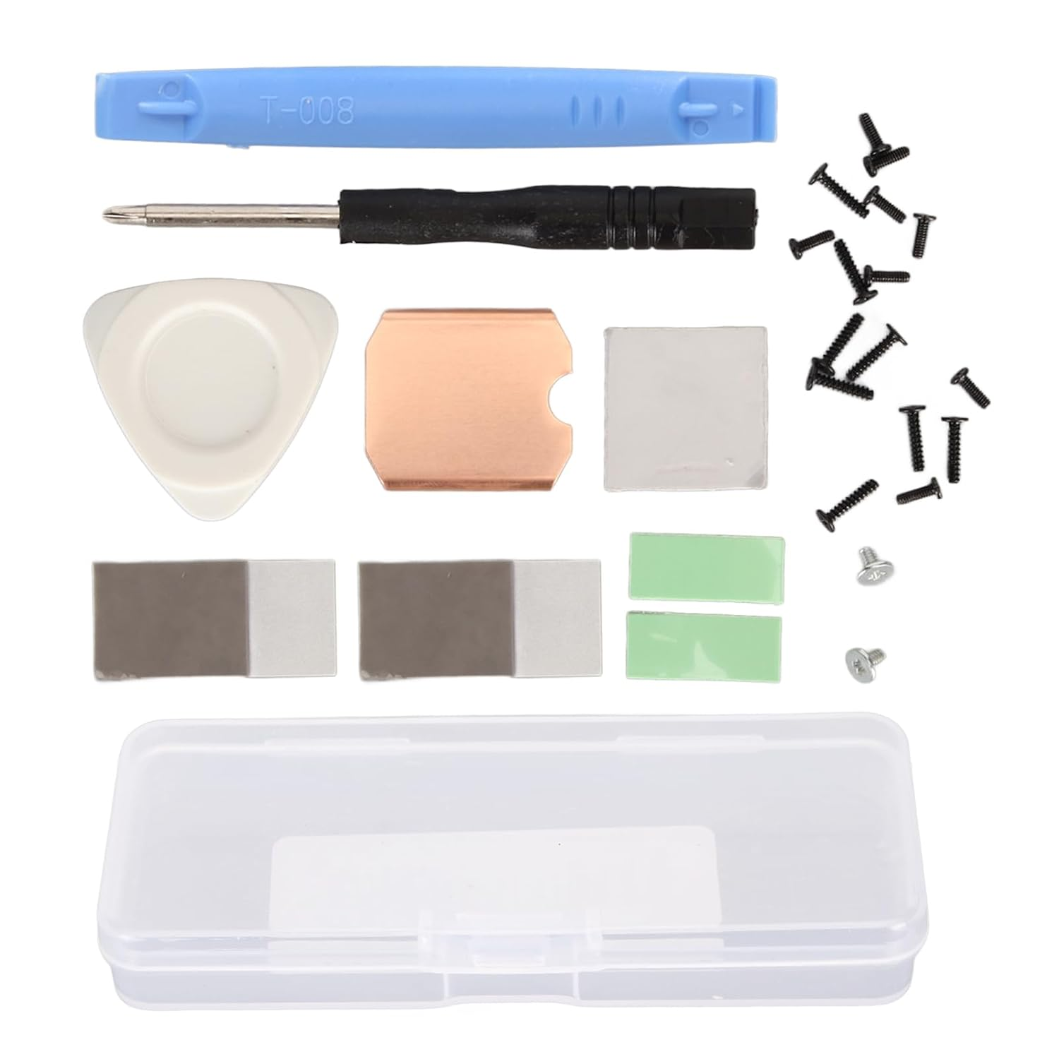 SSD Heatsink Kit for Steam Deck/Rog All Pure Copper Heatsink (26X23X0.5Mm) with Phase Change Thermal Pads/Silicone Pads Includes Screwdriver/Screws Compatible