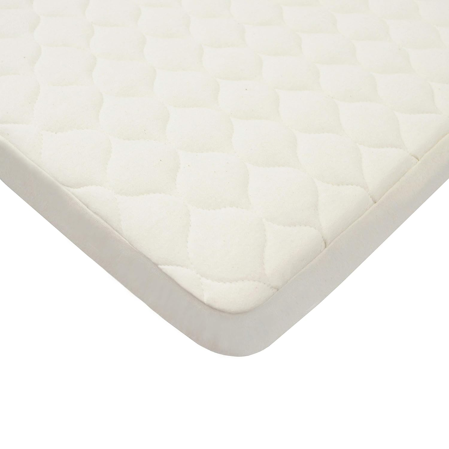 TL Care Waterproof Pack N Play Playard Mattress Protector, Quilted Fitted Protector Pad Cover Made with Organic Cotton Top Layer, 39