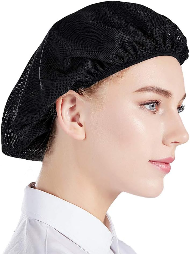 Nanxson 5Pcs Chef Hat Reusable Cooking Hair Net for Women Men Chef Works Hats Mesh Hair Nets Cap for Food Service Kitchen
