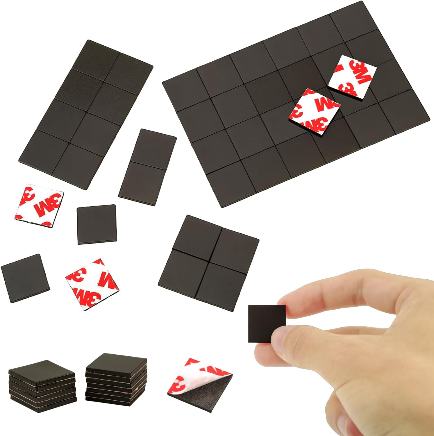 Magnetic Squares with 3M Adhesive Backing(144Pcs Each 3/4