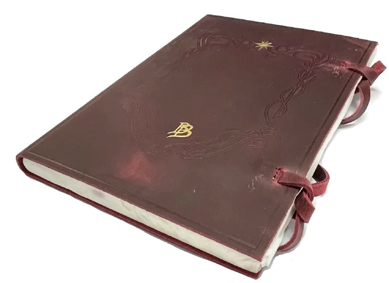 BILBO Red Leather Book Westmarch Replica Bard'S Tale Story in Hobbiton Memoir