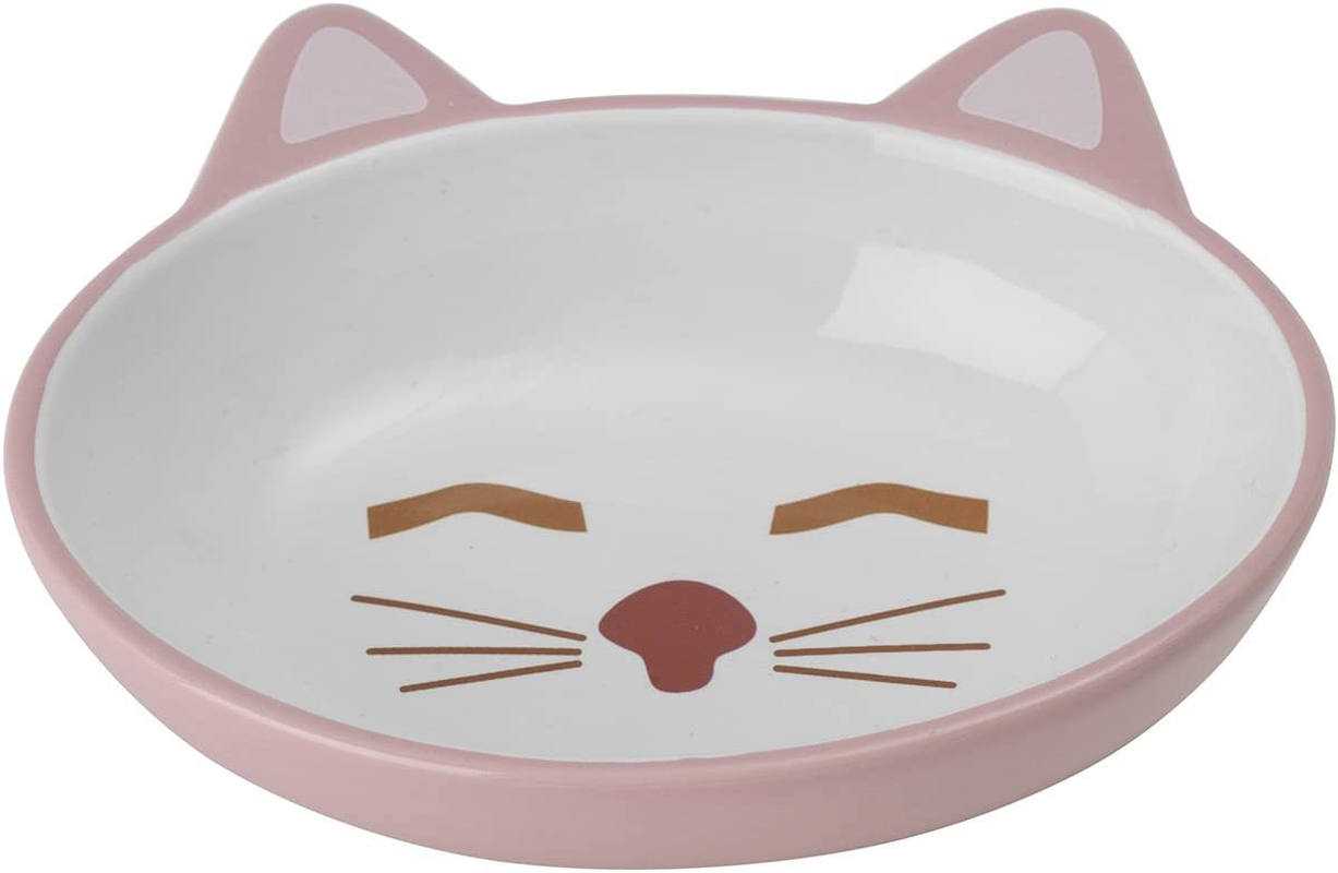 Petrageous Ceramic Oval Cat Bowl, Pink - Picture 2 of 14