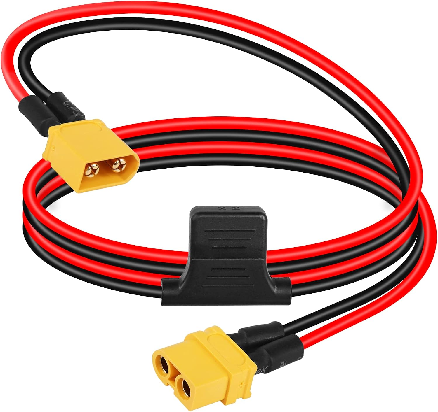 Câble D'Extension XT60 à XT60 – 12AWG, 100 Cm, Plaqué Or, Pour Drone RC Câble Extension XT60 Femelle-femelle