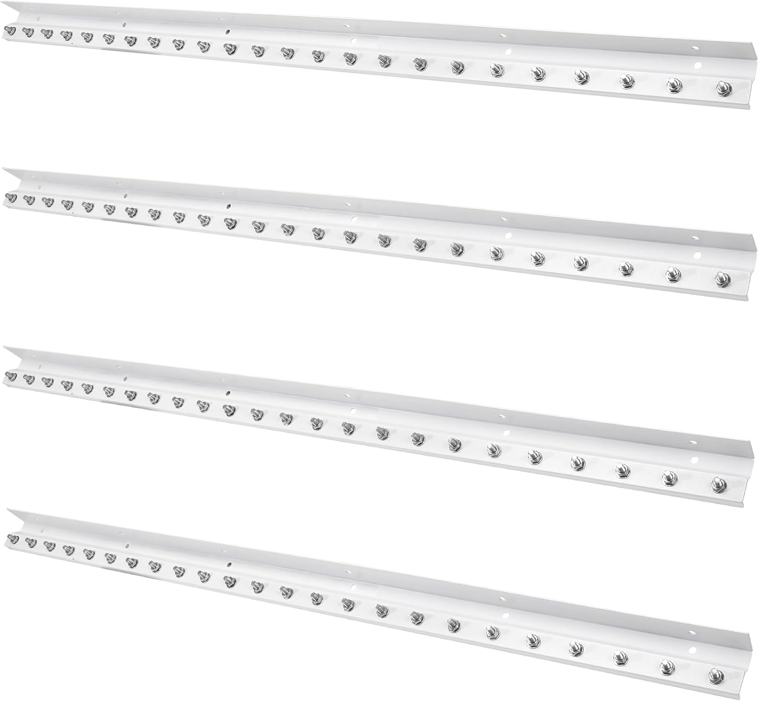 16 Foot Strip Curtain Door Hardware, Commercial Industrial Use Plastic Strip Door Hanger(Not Equipped with Plastic Rubber Curtain), Galvanized Steel, Fit for Porch/Garage/Warehouse/Pet House Curtain