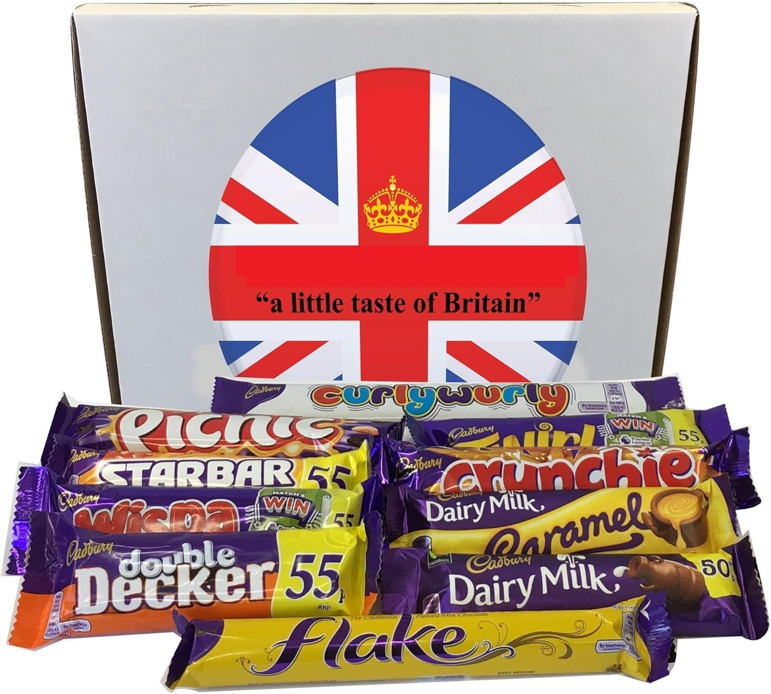 Chocolate Selection Box of 10 Full Size British Chocolate Bars, Imported from the UK