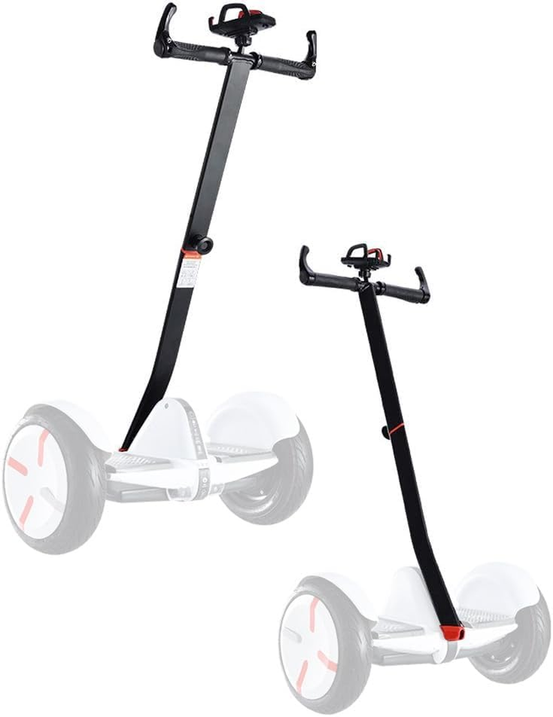 Scooter Handle Adjustable Handlebar for Segway Ninebot Mini PRO with Phone Mount, Release Knee Pressure Hand Lever Control (Black)