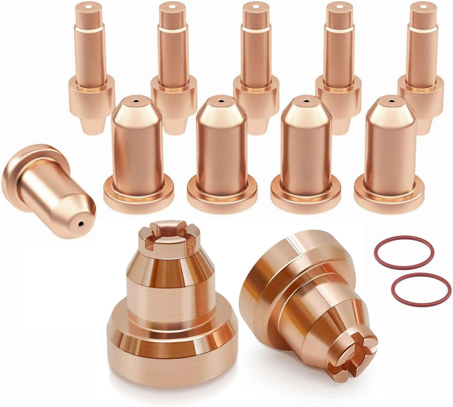 Drag Shields 770798(251960)+Plasma Cutter 40A Tips+ Electrodes Kit for Miller XT-40 Torch & Hobart Airforce 40I XT40R/XT30R Torch PK12