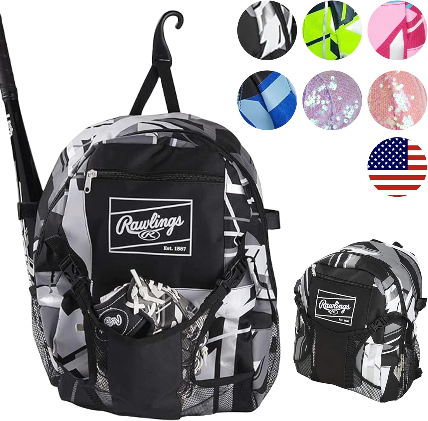 Rawlings | REMIX T-Ball & Youth Backpack Equipment Bag | Baseball/Softball | Multiple Colors