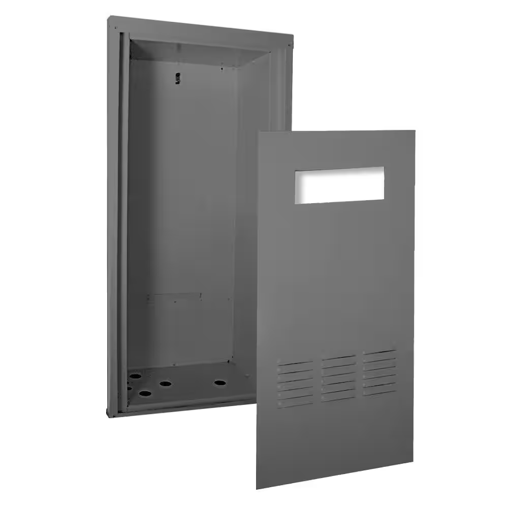recess box for tankless gas water heater | lockable rheem outdoor cabinet steel