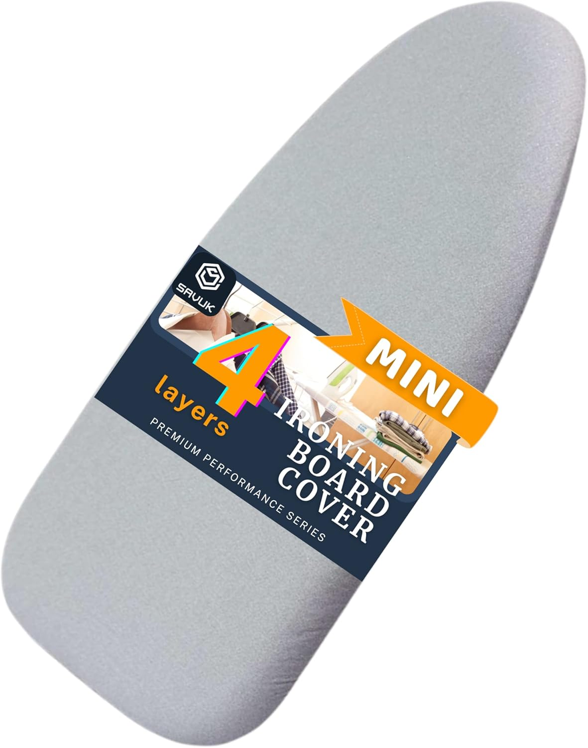 12.5 X 32 Inch Smart Table Top Ironing Board Cover and Pad with Standard Size, Small, Mini Board, Easy Placement, Extra Thick Padding, Elastic Cord, Heat Resistance (12.5