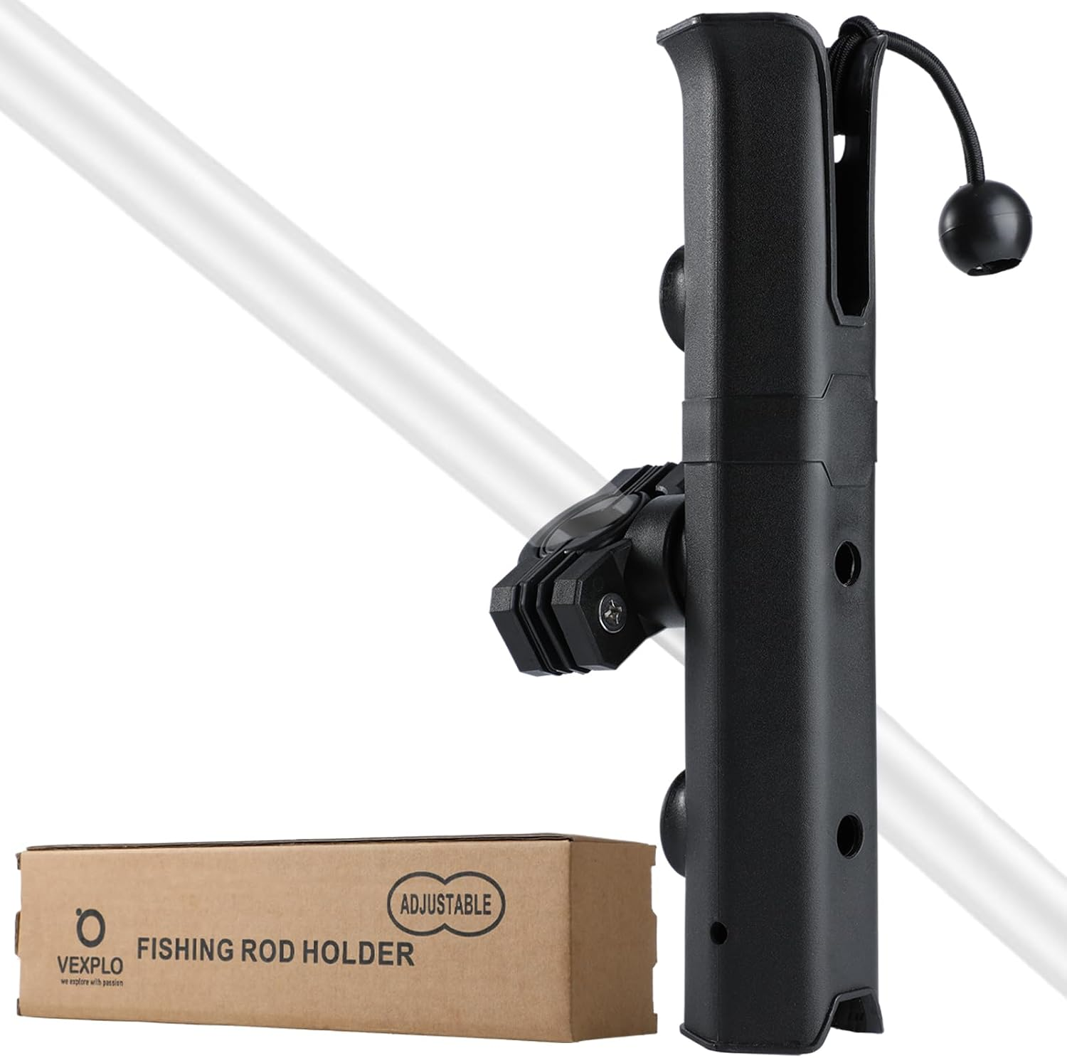 bicycle fishing pole VEXPLO Adjustable Pole Mount Bike Fishing Rod Holder for Bicycle, Boat,  Chairs,