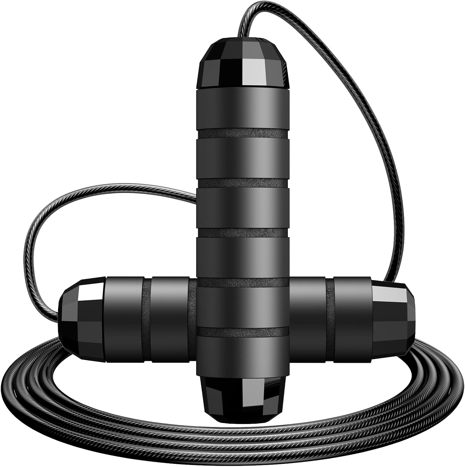 Jump Rope,Tangle-Free Rapid Speed Jump Rope with Ball Bearings for Men,Women and Kids,Adjustable Steel Skipping Rope with Ergonomic Foam Handles,A Ideal Equipment and Accessories for Workout,Fitness,Exercise,Home Gym,Slim Body