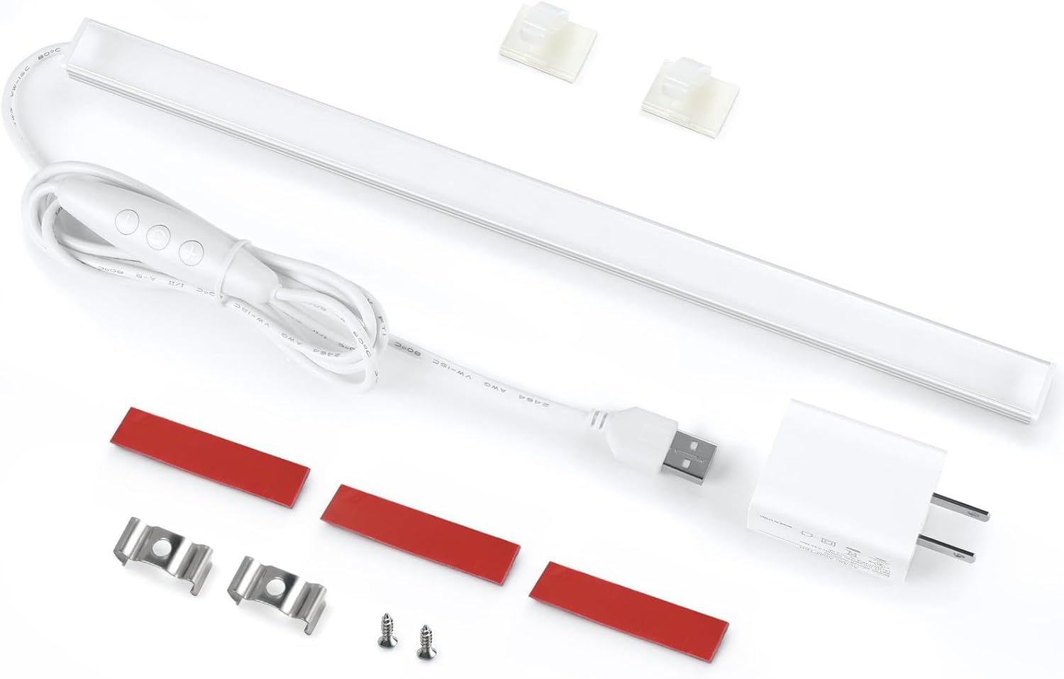 under Cabinet LED Light with USB Power for Kitchen Counter, Workbench, Coffee Station, Workspace, Closet. Adapter, Dimmer, 12 Inch LED Light. Warm White 3000K