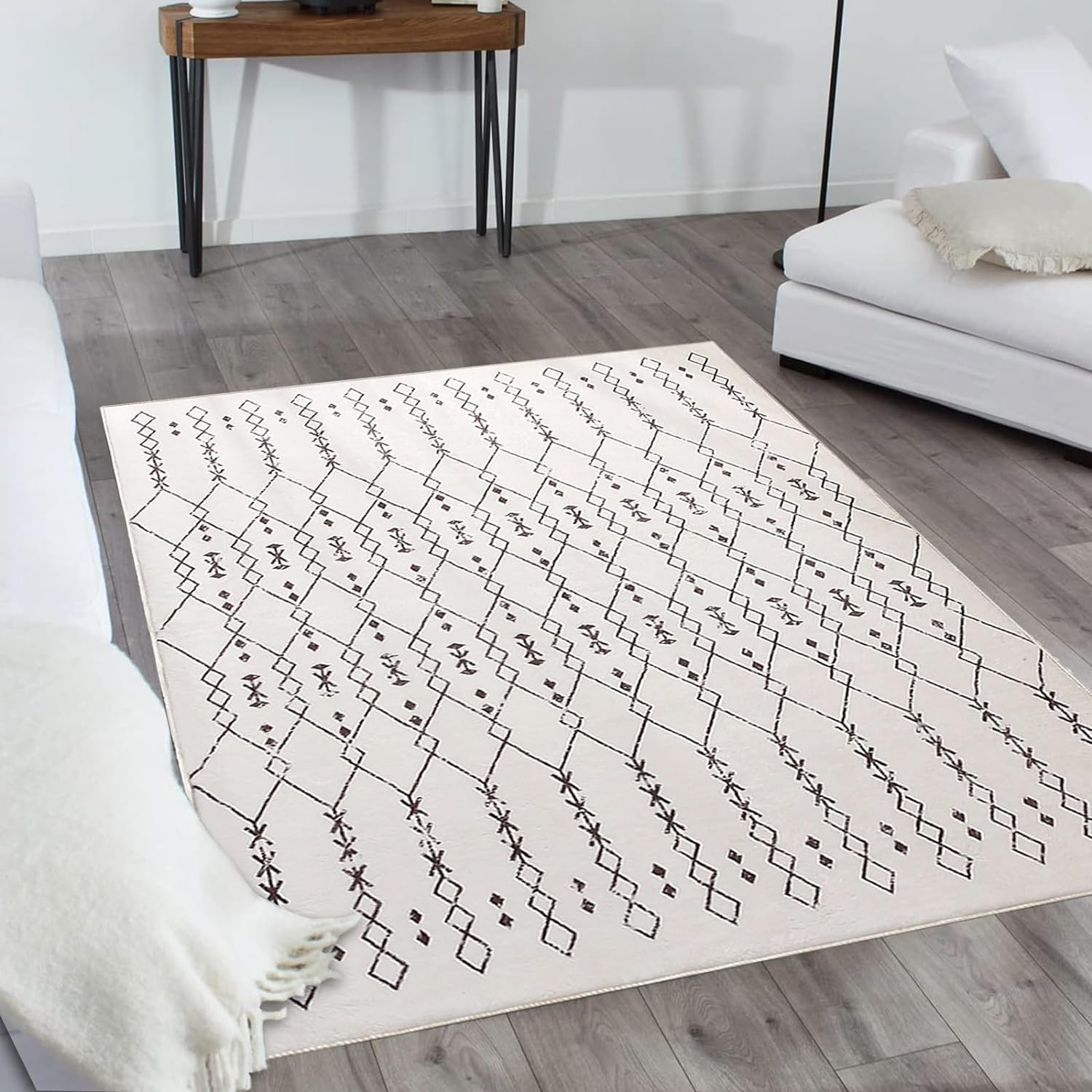 Leesentec Moroccan Area Rugs 200X250cm Living Room Rugs Modern Abstract Rug G... - Picture 5 of 6