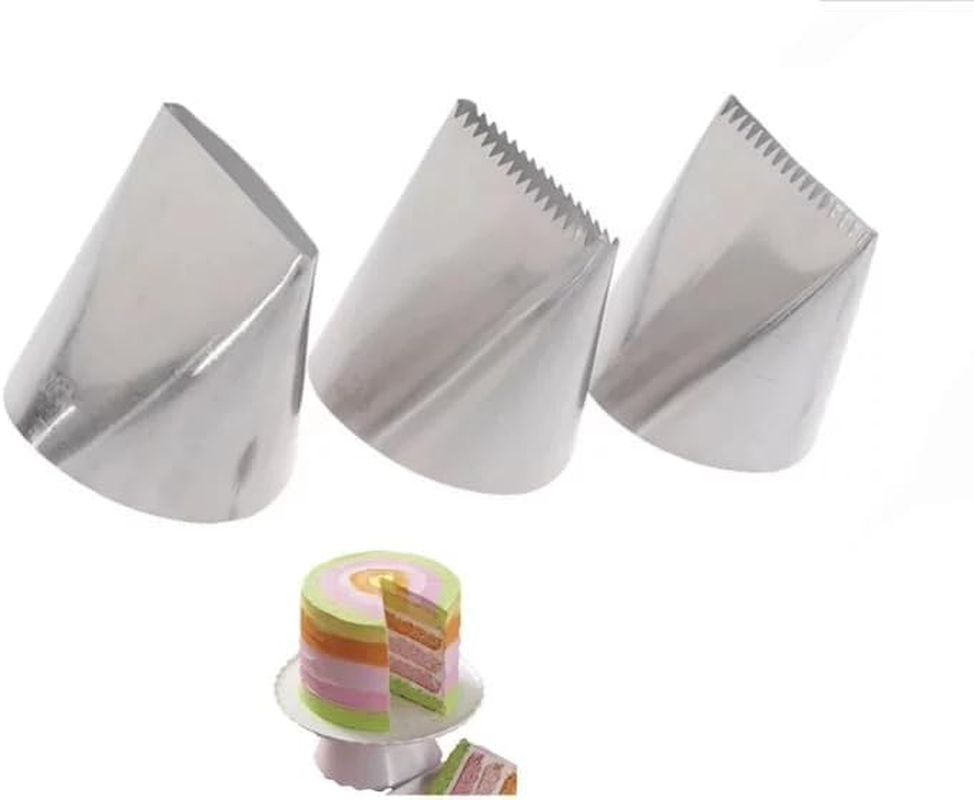 Large #201 Icing & Piping Tips, Cake Icer Tip, Wide Opening Piping Nozzle for Cake Decorating, Sturdy & Durable Cake Decorating Tool - 3 Pcs