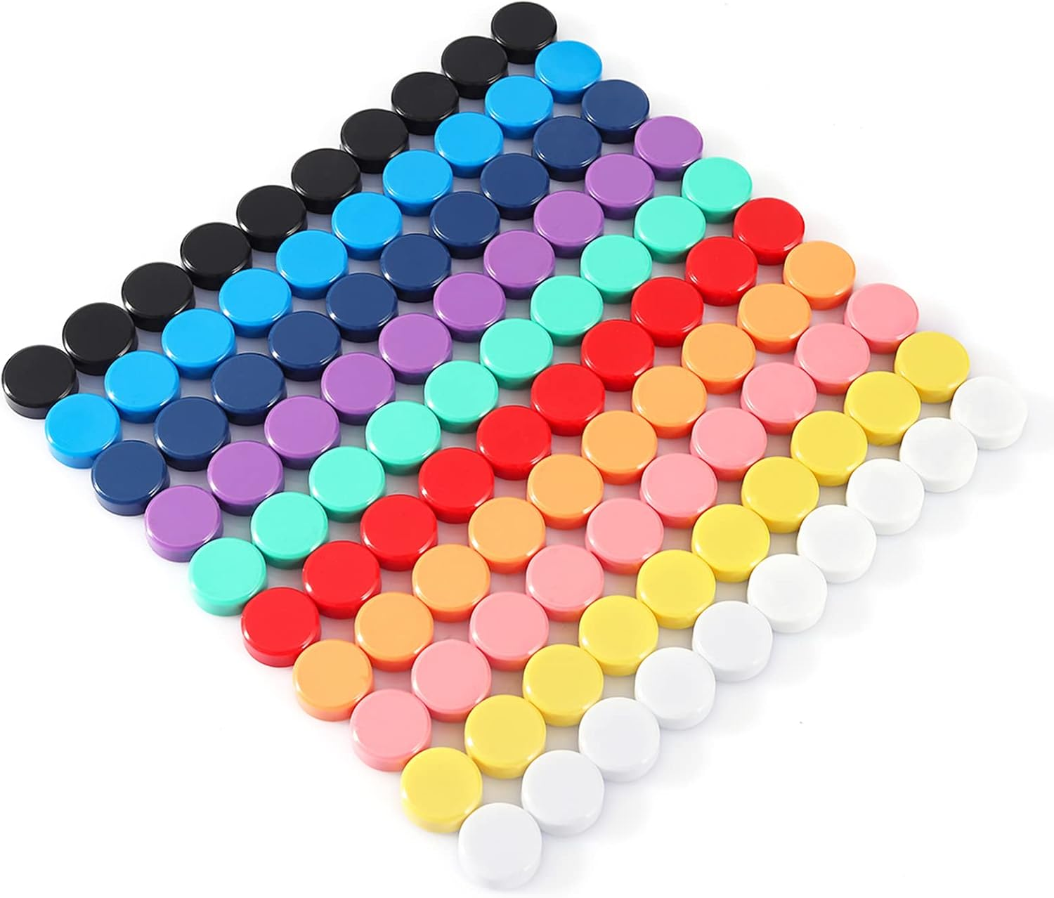 Fridge Magnet - 80 Pack 10 Colors Refrigerator Magnets, Mini Strong Magnets for Whiteboard, Locker & Map- Colorful round Cute Small Magnets for Kitchen, Office, Classroom, School (Assorted)