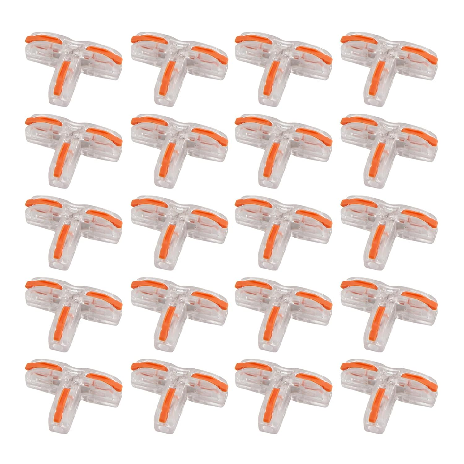 20 Pcs Electrical Connectors Block 3 Way Electric Wire Connectors Quick Connector Cable Clamp for Building Wiring and Flexible Wire